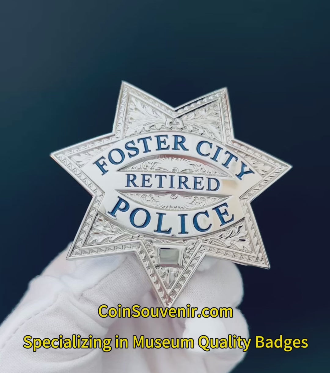 FCPD Foster City Police Retired Star Badge