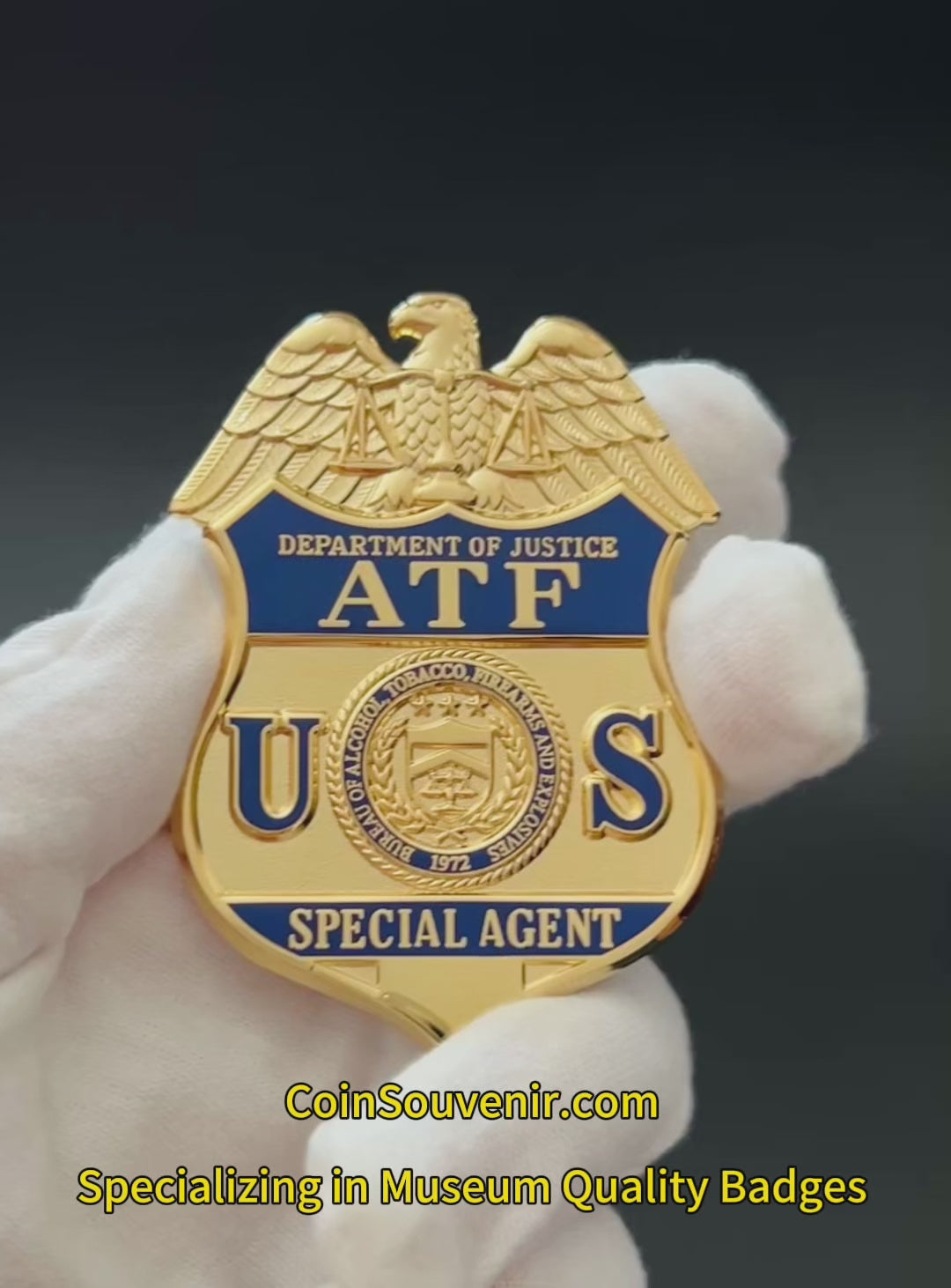 ATF Special Agent Badge Premium Enamel Exact Replica