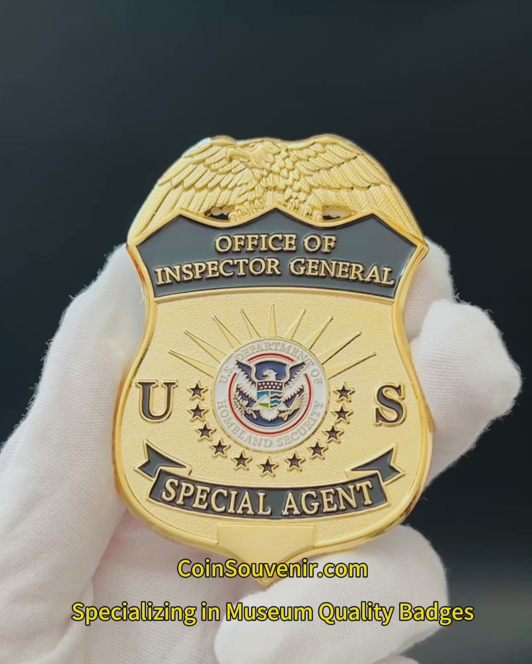 DHS OIG Office of Inspector General Special Agent Flat Badge For Shadow Box