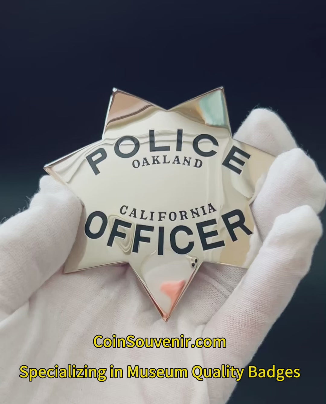 OPD Oakland Police Officer Star Badge Customizable Number