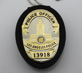 Genuine Leather Oval Holder/ Holster/ Wallet For LAPD Los Angeles Police Badges