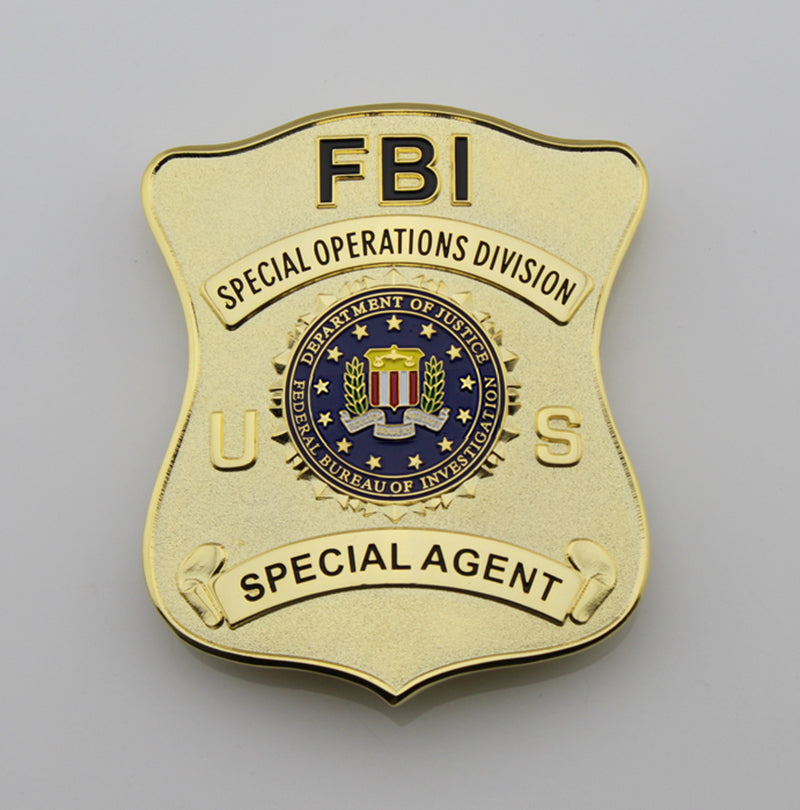 US FBI Special Agent Badge Solid Copper Replica Movie Props (4 optional)
