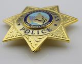 US Casino Las Vegas Metropolitan Police Badge Solid Copper Replica Movie Props