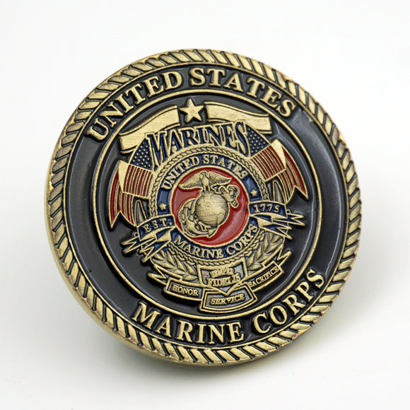 US Marine Corps Dogs of the War Badge Challenge Coin