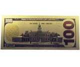 $100 US Dollar Bills Gold Foil Banknotes Novelty Notes New Version Prop Money