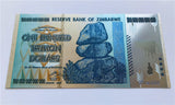 Zimbabwe 100 Trillion Dollars Bills Silver Foil Banknotes Novelty Notes Prop Money