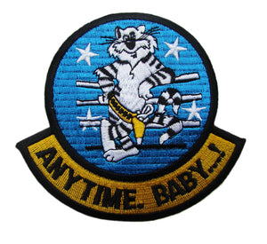 USAF US Air Force F-14 Tomcat Fighter Aircraft Anytime Baby Embroidery Patch