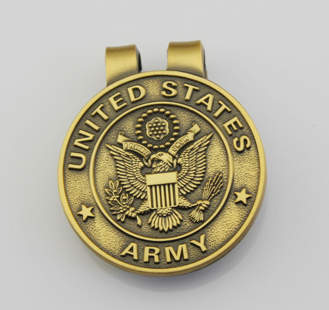 US Army Badge Solid Copper Pocket Money Clip 1.5"