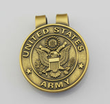 US Army Badge Solid Copper Pocket Money Clip 1.5"