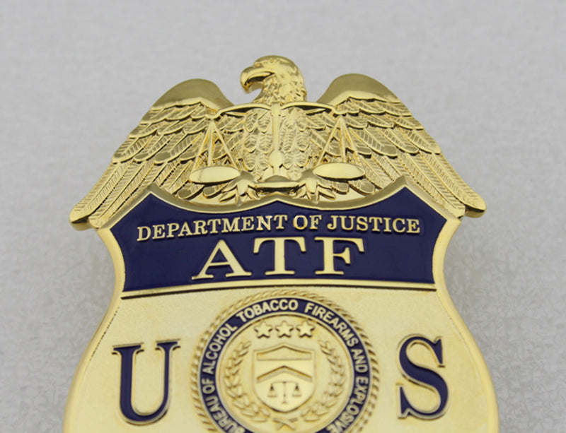 US ATF Special Agent Badge Solid Copper Brooch Pin Replica Movie Props