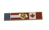 American Canadian Flag Police Citation Bar Undress Merit Award Commendation Lapel Pin