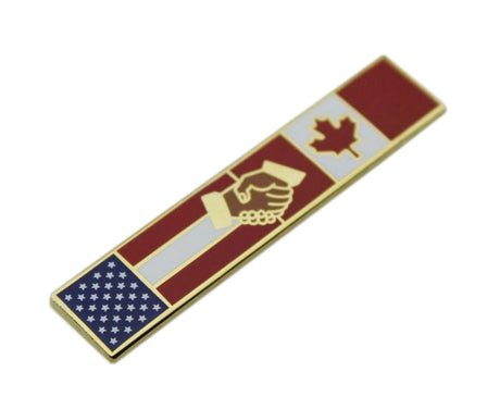 American Canadian Flag Police Citation Bar Undress Merit Award Commendation Lapel Pin