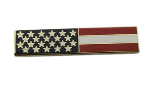 American Flag Patriot Citation Bar Merit Award Commendation Uniform Lapel Pin Gold
