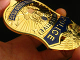US Amtrak Railroad Detective Police Badge Solid Copper Replica Movie Props