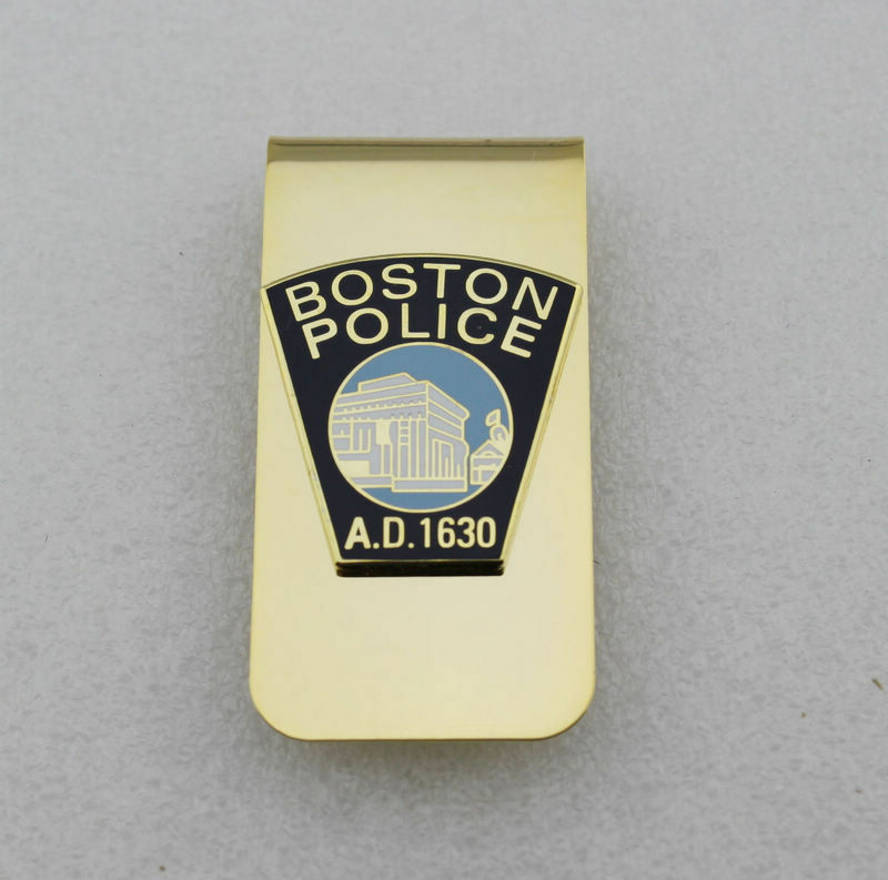 US Boston Police Metal Badge Money Clip