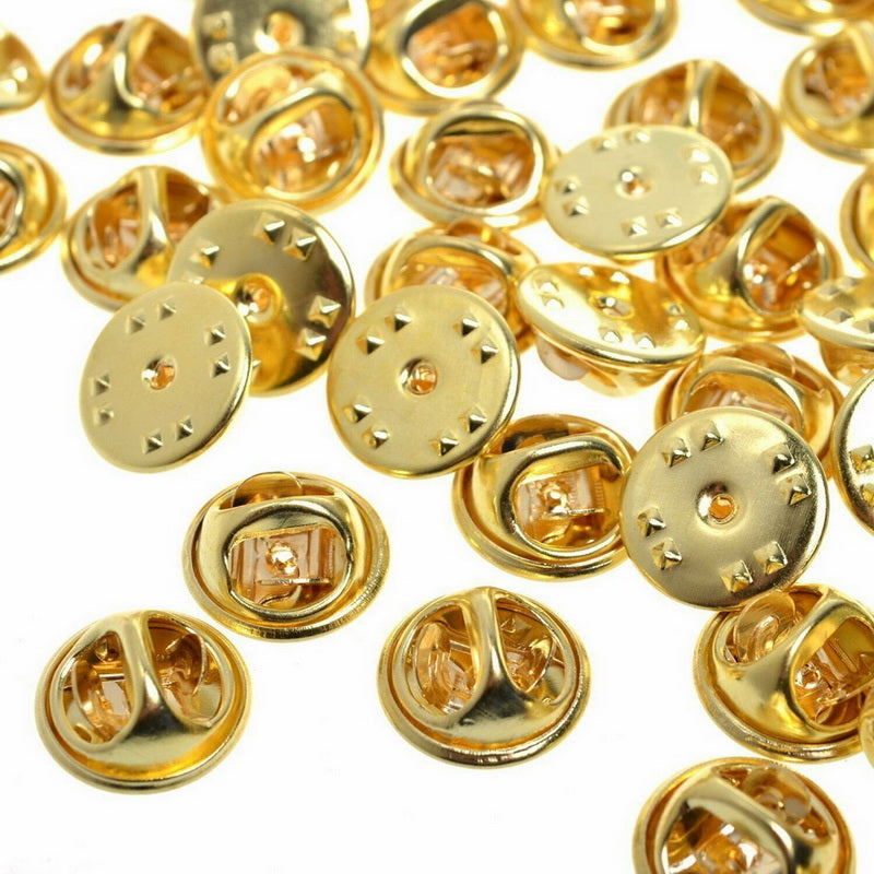 Butterfly Lapel Pin Backs Holder Clutch Clasp Brass Locking Fastener G –  Coin Souvenir