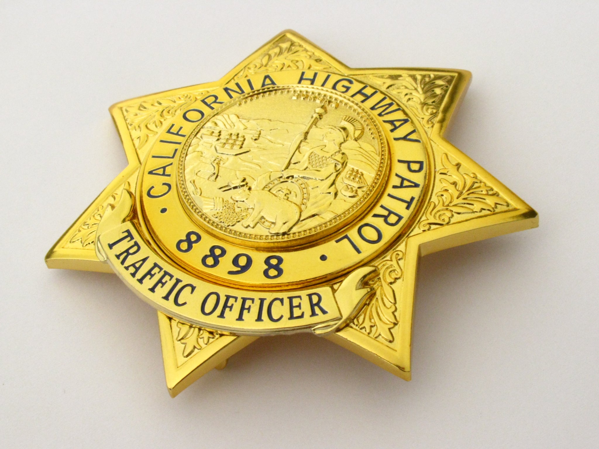 CHP Traffic Officer Badge Solid Copper Replica Movie Props With Number ...