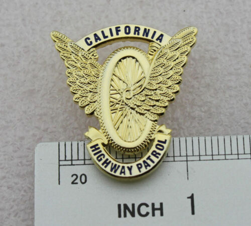 CHP California Highway Patrol Police Badge Motorcycle Wings Mini Pin Movie Props