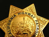 US California Highway Patrol CHP Officer Badge Solid Copper Replica Movie Props With Number 6856