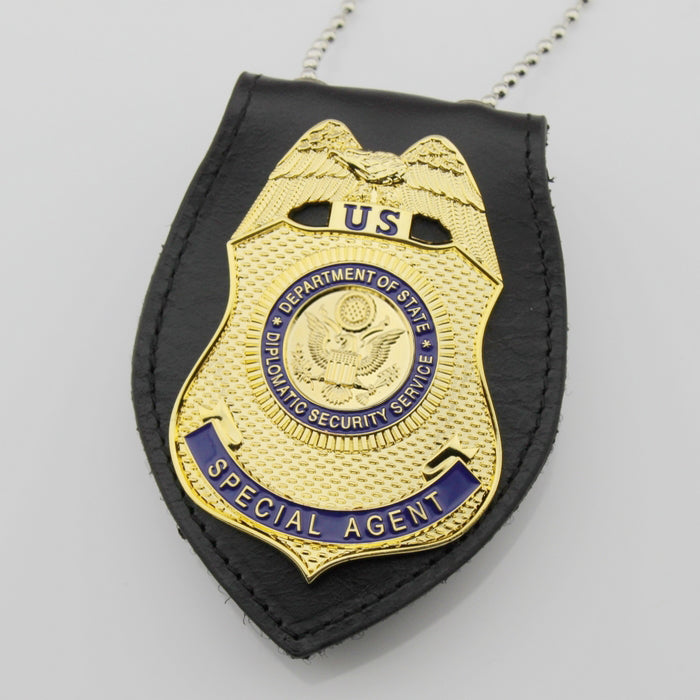 Boston/ FBI Police Badges First-Layer Leather Holder/ Holster/ Wallet