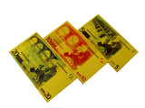7 Pieces of EURO Gold Foil Prop Money Novelty Notes Banknotes Set