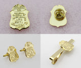 FBI Badge Cufflinks/ Lapel Pin/ Tie Clip
