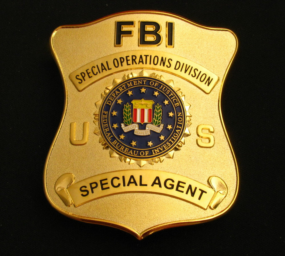 FBI SPECIAL AGENT バッジ US FBI Special Operations Division Special Agent Badge Replica