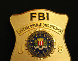 US FBI Special Operations Division Special Agent Badge Solid Copper Replica Movie Props