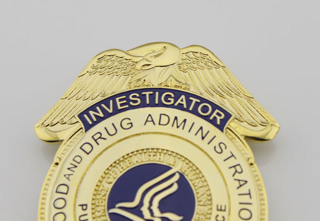 US FDA Investigator Badge Solid Copper Replica Movie Props – Coin Souvenir