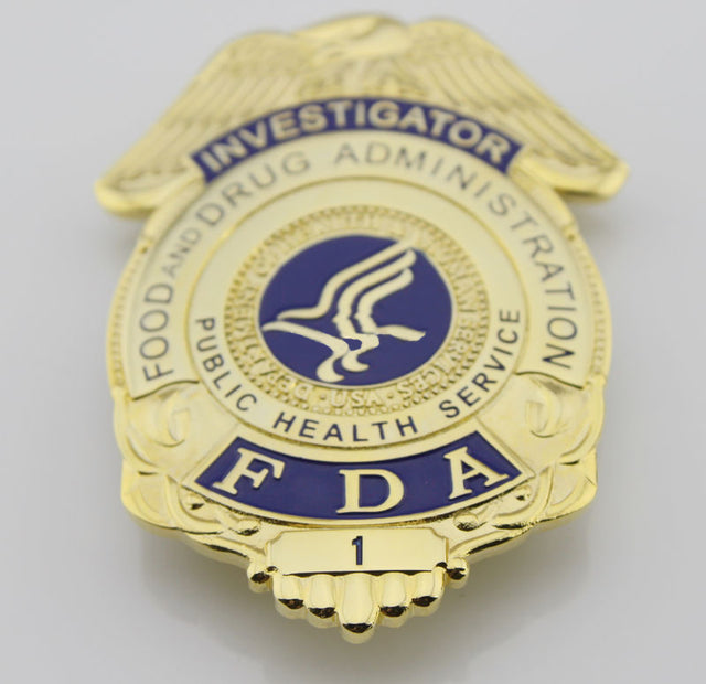 US FDA Investigator Badge Solid Copper Replica Movie Props – Coin Souvenir