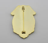 US FDA Investigator Badge Solid Copper Brooch Pin Replica Movie Props