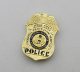 Badge de Police d'agent spécial US FPS, réplique en cuivre massif, accessoires de film