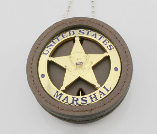 Genuine Leather Cut-out Holder With Chain Belt Clip For Round US