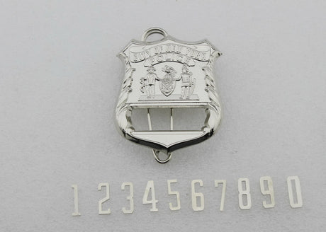 NYPD New York Police Badge Replica Movie Props (Blank Badge with 0-9 Numbers)