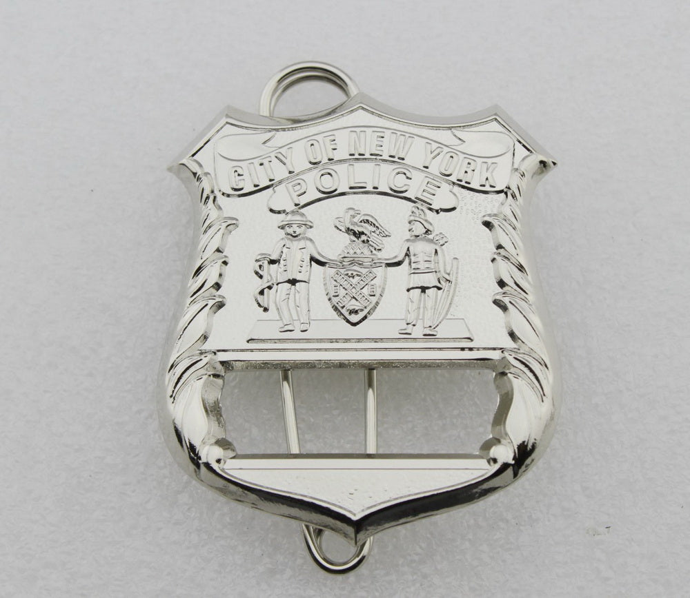 Réplique du badge d'officier de police de New York, accessoires de film *Numéro de badge personnalisable*