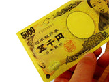 JPY 5000 Japanese Yen Gold Foil Prop Money Novelty Notes Banknotes