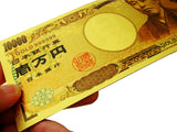 JPY 10000 Japanese Yen Gold Foil Prop Money Novelty Notes Banknotes