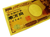JPY 10000 Japanese Yen Gold Foil Prop Money Novelty Notes Banknotes