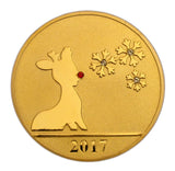 Santa Claus Merry Christmas Xmas Deer New Year Gift Commemorative Coins