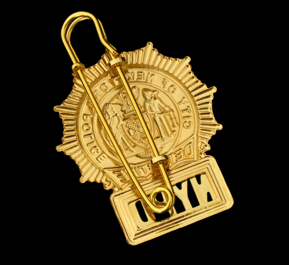 NYPD New York Police Detective Badge Solid Copper Replica Movie