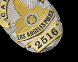 LAPD Los Angeles Police Captain Badge Solid Copper Replica Movie Props With Number 2516