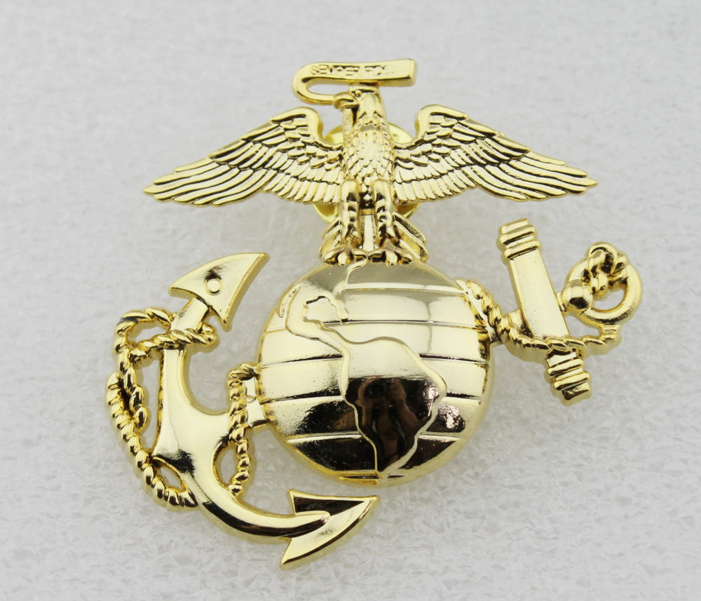 USMC US Marine Corps Logo Badge Solid Copper Replica Movie Props