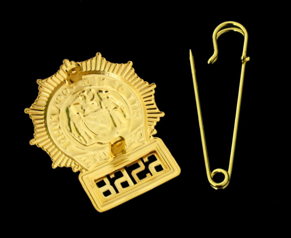 Insigne de détective de la Police de New York NYPD, réplique en cuivre massif, accessoires de film avec No.6568