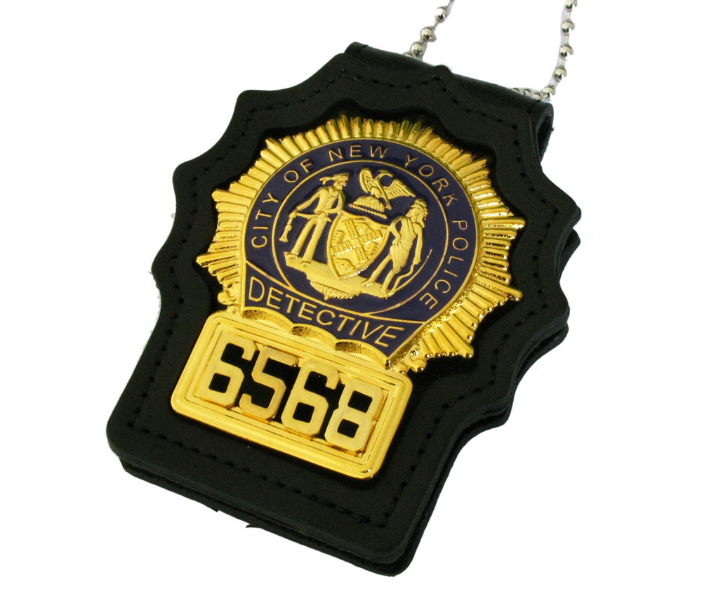 Insigne de détective de la Police de New York NYPD, réplique en cuivre massif, accessoires de film avec No.6568