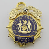 NY New York Police Badge Replica Movie Props 1/2/3/4 Star (Optional)