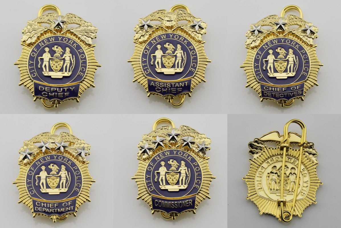 NY New York Police Badge Replica Movie Props 1/2/3/4/5 Star