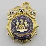 NY New York Police Badge Replica Movie Props 1/2/3/4 Star (Optional)