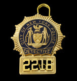 NYPD New York Police Detective Badge Solid Copper Replica Movie Props With No.2216