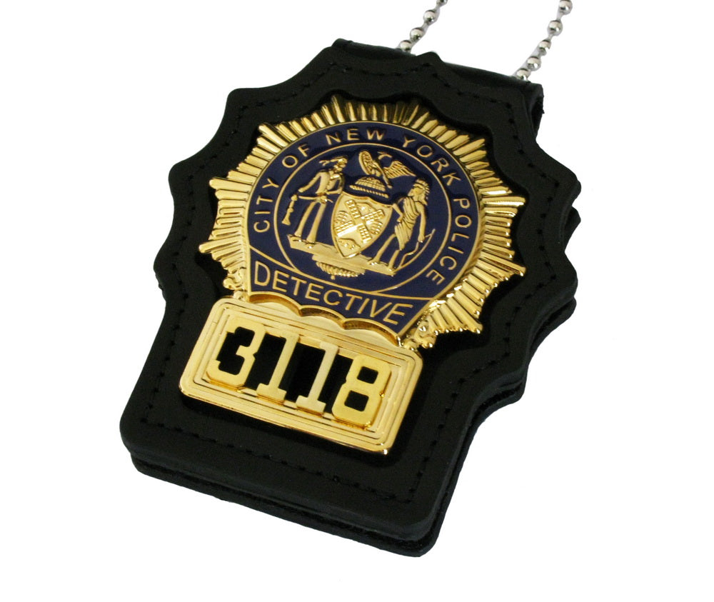 NYPD New York Police Detective Badge Solid Copper Replica Movie Props with No.3118 Badge