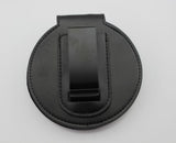 90mm Round Genuine Leather Holder/ Holster/ Wallet For Multi-size Police Badges